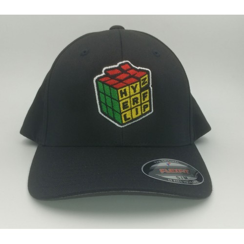 HF Cube Embroidered Cap - Black Flexfit