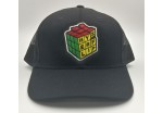 HF Cube Embroidered Cap - Black-Black Snapback Trucker Cap