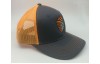 HF Cube Embroidered Cap - Neon Orange - Grey Steel Snapback Trucker Cap